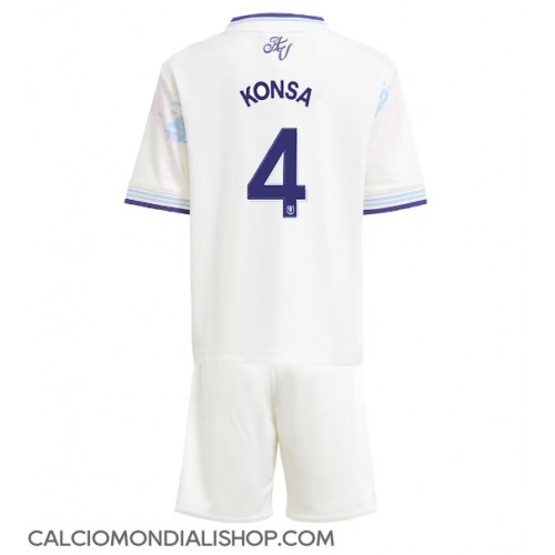 Maglie da calcio Aston Villa Ezri Konsa #4 Terza Maglia Bambino 2025-26 Manica Corta (+ Pantaloni corti)